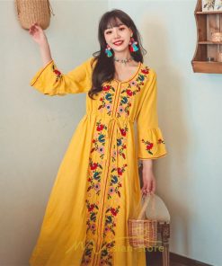 マキシ | ロングワンピース マキシワンピース エスニック リゾート ワンピ 長 カジュアル 大人 夏 秋 20代 30代 40代 ゆったり 体型カバー きれいめ Aライン 50代 着痩せ