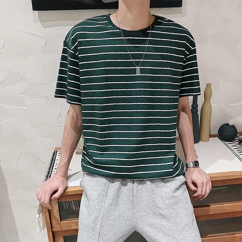 Tシャツ | カットソー メンズ 半袖 ボーダー メンズトップス 新作 夏服 サマークルーネック カジュアル 大きいサイズ 20代 40代 シンプル 30代