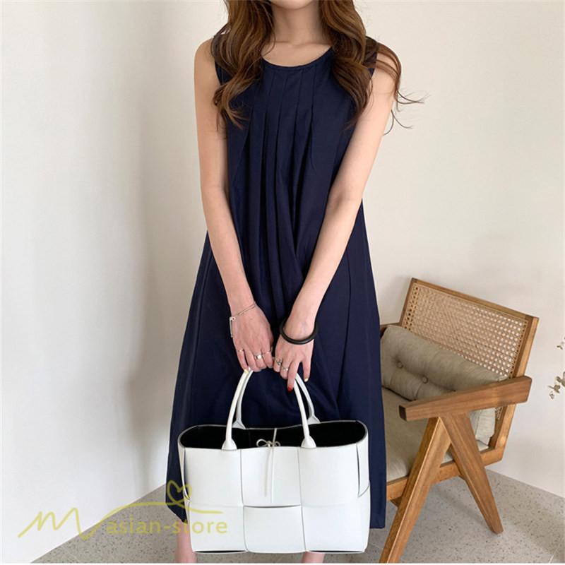 マキシ | ワンピース ノースリーブ 夏服 麻混 リネン混 春夏 カジュアル Aラインワンピース 綿麻 レディース フリーサイズ 夏 ロング丈 ギャザー きれいめ 無地