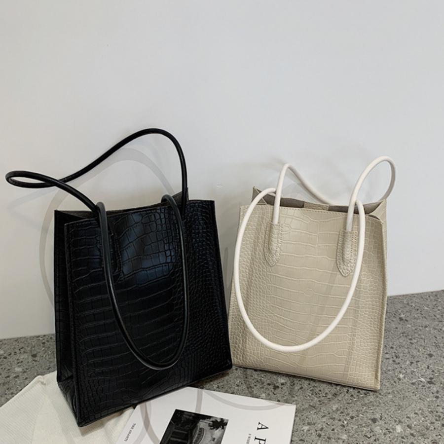 トートバッグ | ポーチ付き クロコダイル柄