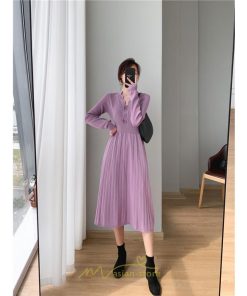 ニットワンピース | ワンピース 春 春服 レディース 長袖 ゆったり 秋 冬 ロング丈 可愛い 2022秋冬 暖か 通勤 おしゃれ デート 20代30代40代50代 女子会 同窓会