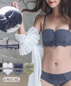 キャミソール | ブラトップ ランジェリー チューブトップ ノンワイヤー ショーツ ブラジャー 下着セット セット ベアトップ