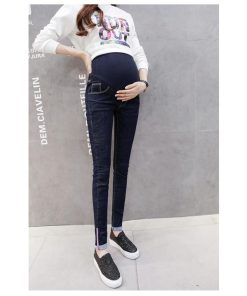 セール | マタニティデニムパンツ テーパードパンツ 産前産後 着痩せ 妊婦パンツ 妊娠パンツ デニムパンツ 調整できる 春 秋 無地 可愛い マタニティ ママ お腹包み