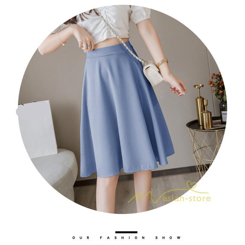 スカート | 膝丈 春秋 無地 フレアレディース ミディアム丈 ペンシルミモレ 黒 大人 20代 30代 40代 上品 OL エレガント 母 ママ