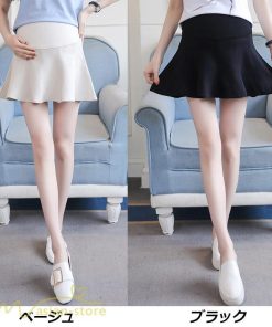 スカート | レディース マタニティショート丈 夏服 サマー おしゃれ 着痩せ 大きいサイズ ウエスト調整 大きいサイズ 上品 カジュアル 裏地付き