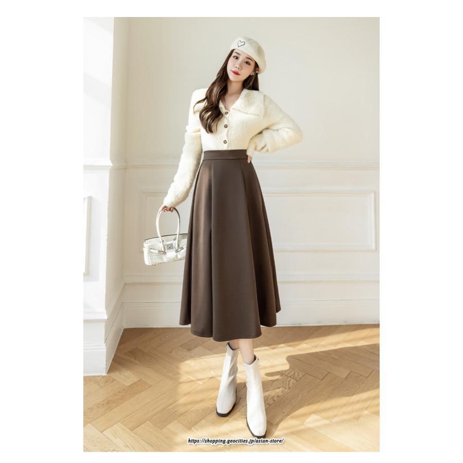 スカート | ロング秋 冬 レディース ボトムス ロング Aライン防寒 あったか 冬 暖か あたたか 秋冬 厚手 40代 30代 ラシャ 送料無料 50代