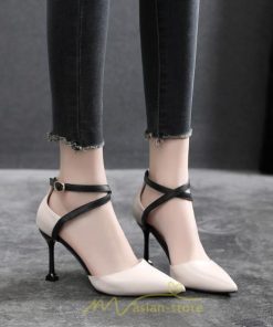 パンプス | ハイヒール ポインテッドトゥ ヒール5cm7cm8.5cm パーティー フォーマル ストラップ ピンヒール 結婚式 パーティ ベージュ 黒 ブラック 緑 グリーン