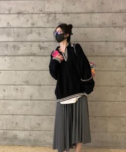 ニット・セーター | ポロカラーニットトップス レディース秋冬