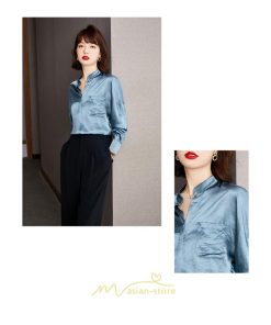 シャツ・ブラウス | ブラウス 長袖 レディース おしゃれ トップス シフォンブラウス ｖネック オフィス 通勤 ゆったり 体型カバー 秋服 可愛い オシャレ お出かけ 上品 着痩せ