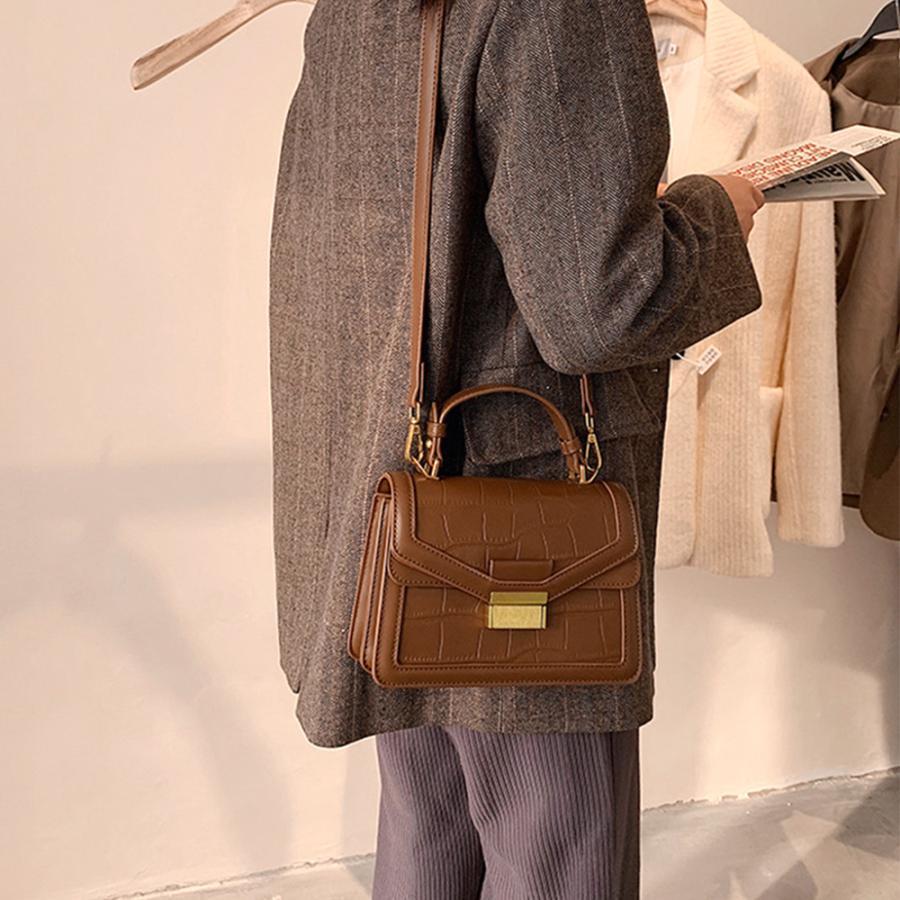ショルダーバッグ | クロコ型押し 韓国風