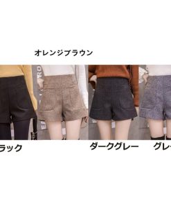 ショートパンツ | レディース 秋物 無地 可愛い パンツ ボトムス 秋冬 ショート丈 20代30代 40代50代 大人 女っぽい