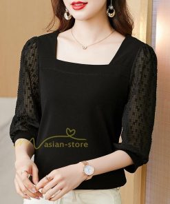 ｔシャツ・カットソー | Tシャツ レディース トップス 春夏 カットソー 半袖 五分袖 シフォンシャツ おしゃれ カジュアル シンプル コットン 夏服 綿 エレガント 着痩せ 30代40代50代