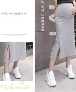 スカート | Aラインマタニティウェア 着痩せ レディース 着痩せ 上品 大きいサイズ 裾口スリット 産前 妊婦 薄手 サマー 日常 夏服 マタニティお出かけ