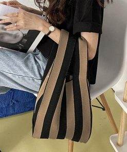 トートバッグ | ニットバッグ バイカラー