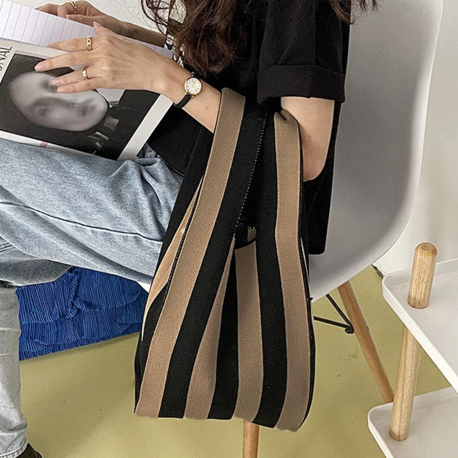 トートバッグ | ニットバッグ バイカラー