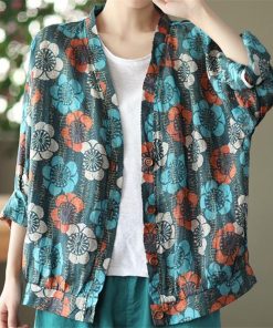 カーディガン | 麻混 レディース 花柄 初秋 リネン カジュアル Vネック 長袖 羽織 きれいめ 春 夏 秋 薄手 おしゃれ 40代50代 ゆったり 20代30代 大きいサイズ