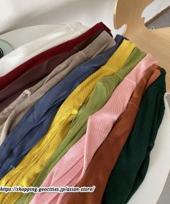 ニット・セーター | カットソー ニット レディース リブニット 長袖 秋冬 春 トップス スリム ストレッチ インナー 無地 プルオーバー 長袖カットソー 長袖ニット 通学通勤 着痩せ