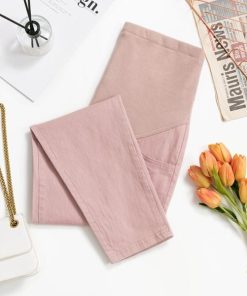 パンツ レギンス | マタニティパンツ 綿パンツ ママボトムス マタニティテーパードパンツ マタニティ服 アジャスター M L XL XXL ブラック カーキ ピンク ボト ホワイト ベージュ