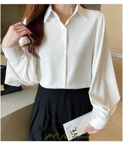 シャツ・ブラウス | ブラウス レディース オフィス フォーマル シャツ 白 開襟 レギュラー 長袖 黒 ホワイト ブラック 通勤 上品 エレガント お出かけ オシャレ オフィス OL