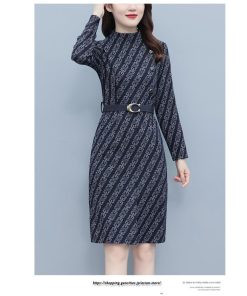 マキシ | ワンピース レディース 柄 大きいサイズ 膝丈 長袖 きれいめ 30代 40代 50代 着やせ 上品 キレイめ レトロ風 オシャレ カジュアル 春秋冬