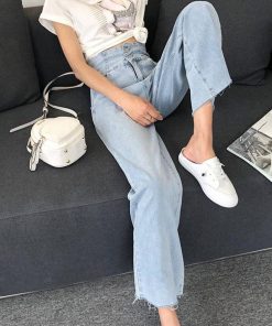 デニム | パンツ ハイウエスト ジーパン ワイドパンツ 薄手 ストレート レディース 切りっぱなし 春夏