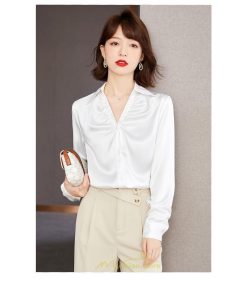 シャツ・ブラウス | ブラウス シャツ レディース トップス フォーマル ｖネック オフィス カジュアル 長袖 あったか 入学式 入園式 卒業式 卒園式 結婚式 母 冬 秋 春 通勤 ママ