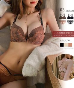 キャミソール | レディース 下着 ショーツ ノーワイヤー 女性 ソフト ブラ ブラジャー セクシー 痛くない 総レース ブラセット バストアップ