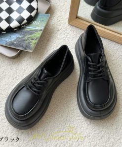 ローファー | ドレスシューズ レディース 靴 合皮 厚底靴 編み上げ 韓国風 歩きやすい 学生靴 通勤 通学 パンプス 春 夏 秋 発表会 入学 卒業 卒園 冬 入園