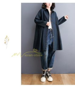 デニムコート | デニムジャケット デニムシャツ レディース ロング丈コート ゆったり ジージャン アウター カジュアル お出かけ 春秋物 ワンピース 着痩せ 20代30代40代50代