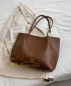 女性用バッグ | トートバッグ レディース A4 大容量 手提げ 鞄 おしゃれ PUレザー 通勤通学 無地 シンプル オフィス 上品 20代30代40代 お出かけ ビジネスバッグ ポーチ付き