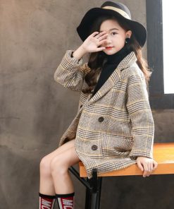 (子供)その他 | 新品 中学生 お出かけ 秋冬 キッズ 長袖 カジュアル 暖かい チェックコート 子供服 裏地付き 可愛い おしゃれ 女の子