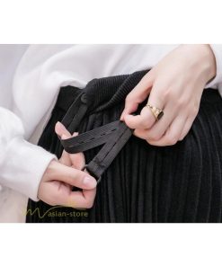 スカート | マタニティ Aライン秋 冬 コーデ 着痩せ 裾口スリット ニット 体型カバー リブ ウエスト調整 マタニティウェア 大きいサイズ カジュアル