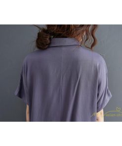 シャツ・ブラウス | シャツ レディース 半袖 トップス ゆったり 羽織り 前開き ブラウス 20代30代40代 無地