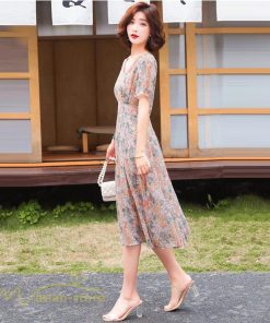 ミディアム | ワンピース Aライン レディース 着痩せ 上品 カジュアルワンピース 大きいサイズ きれいめ Vネック ひざ下丈 ミディアムワンピース お出かけ 通勤通学 30代40代