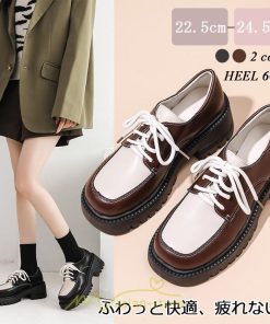 ローファー | 厚底 レディース 編み上げ 学生 通勤 通園 通学 靴 入学 スクール ハロウィン 学園祭 コスプレ 痛くない 疲れにくい 柔らかい 10代20代30代40代