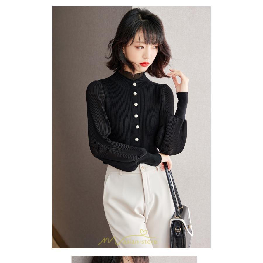 ニット・セーター | カーディガン レディース ニット 上品 カーデ ニットカーディガン 切り替え レース グシンプル 長袖 秋 冬 秋冬 カジュアル 着痩せ 通勤 楽チン レトロ風 大人