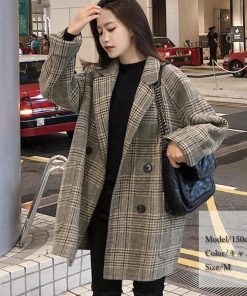 トレンチコート | レディース ラシャコート 暖かいアウター ゆったり テーラードジャケット冬物 通勤通学 グレンチェック 中綿入り チェックコート