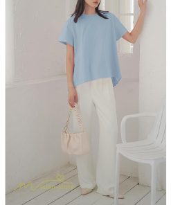 tシャツ・カットソー | Tシャツ レディース 春 夏 秋 Tシャツ 半袖 ブラウス かわいい プリーツTシャツ 無地 半袖 ゆったり 20代 きれいめ 40代 カットソー シンプル 韓国風 30代