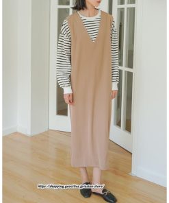 マキシ | ロングワンピース ワンピース レディース タンクワンピース ライトコーデュロイ ジャンパースカート 大人 シンプル 可愛い 春 重ね着 秋冬 40代 30代 ミモレ丈