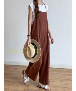 オーバーオール サロペット | サロペット オーバーオール オールインワン ワイドパンツ レディース 無地 キャミ ガウチョ 20代30代40代 着痩せ 可愛い 送料無料 ワイドサロペット