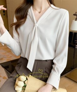 シャツ・ブラウス | ブラウス レディース きれいめ 40代 春夏秋新作 オシャレブラウス シフォンシャツ リボンネック 長袖トップス ブラウス 大人 ゆったり シャツ30代 50代 通勤