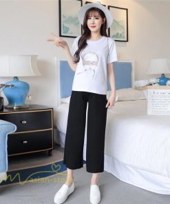 パンツ レギンス | ワイドパンツ マタニティ パンツ レディース サマー 9分丈 夏 新作 無地 ゆったり ガウチョパンツ 体型カバー マタニティパンツ マタニティウェア 大きいサイズ