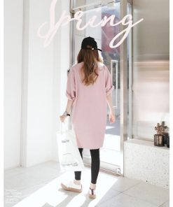 ｔシャツ・カットソー | 大きめTシャツ レディース 夏物 半袖 五分袖 カットソー ロングｔ ワンピース 無地 プルオーバー 白 黒 ルームウェア ゆったり Tシャツ 可愛い お出かけ 綿