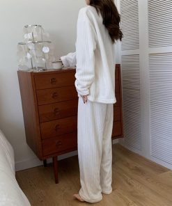 インナー・ルームウェア | フリースパジャマ上下セットレディース