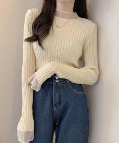 ニット・セーター | 長袖 ニットセーター レディース レース