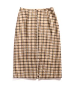 ひざ丈スカート | ハイウエスト ペンシルスカート 膝丈 チェック柄 スカート 秋冬 ミディアム丈 レディース タイトスカート