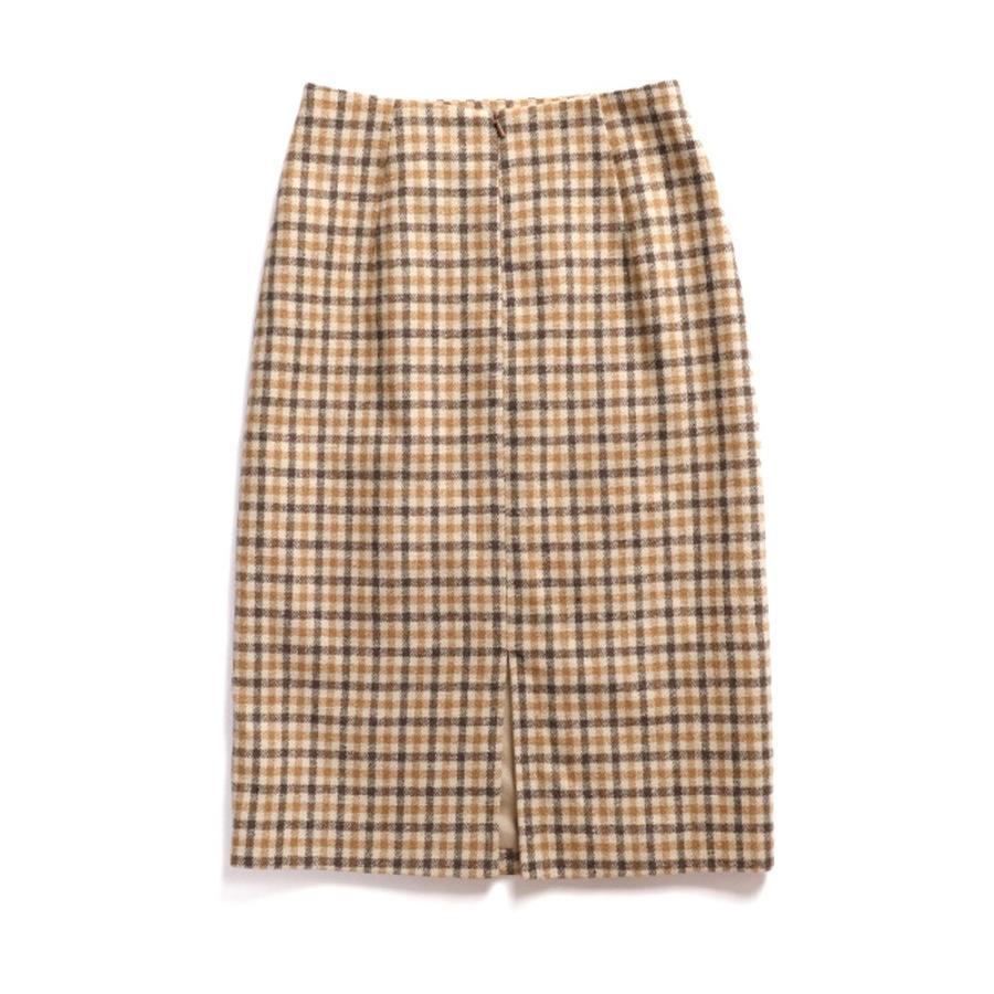 ひざ丈スカート | ハイウエスト ペンシルスカート 膝丈 チェック柄 スカート 秋冬 ミディアム丈 レディース タイトスカート