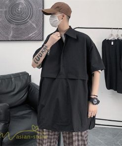 Tシャツ | シャツ ポロシャツ メンズ 夏新作 プルオーバー 無地 半袖 ゆったり トップス ポロ 薄手 大きいサイズ 日常感 体型カバー サマー着痩せ 2XL