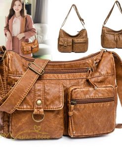 女性用バッグ | ショルダーバッグ レディース 合革 レザー 肩掛け 斜めがけ 斜め掛け 撥水 バッグ ２タイプ選べる シンプル 多機能 出張 女性用 クラッチバッグ 2way 大容量