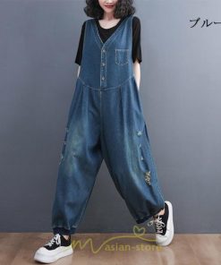 オーバーオール サロペット | サロペット オールインワン レディース 春 デニム オーバーオール おしゃれ パンツ サルエル 体型カバー マタニティ カジュアル 大人 お出かけ 2022新作 秋 人気